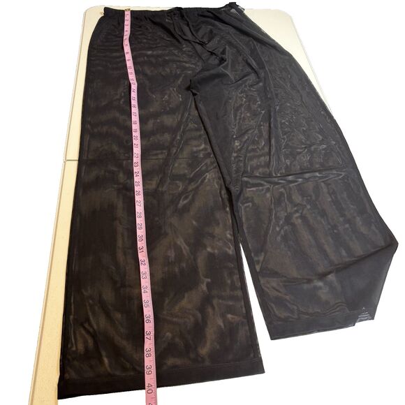 Jantzen Womens Swim Wide Leg Cover Up Pants Size M  Black High Rise Pull On - Picture 9 of 11